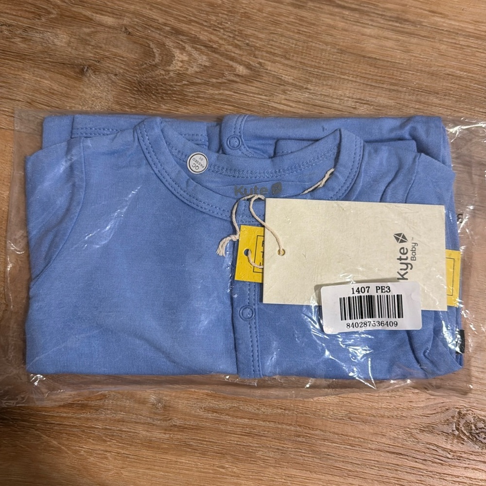 kyte baby romper periwinkle 6-12 m
